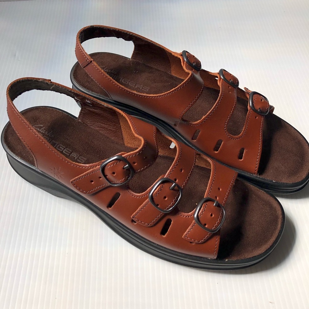 NWOT Clarks SPRINGERS Women’s Sandals Brown-10M
